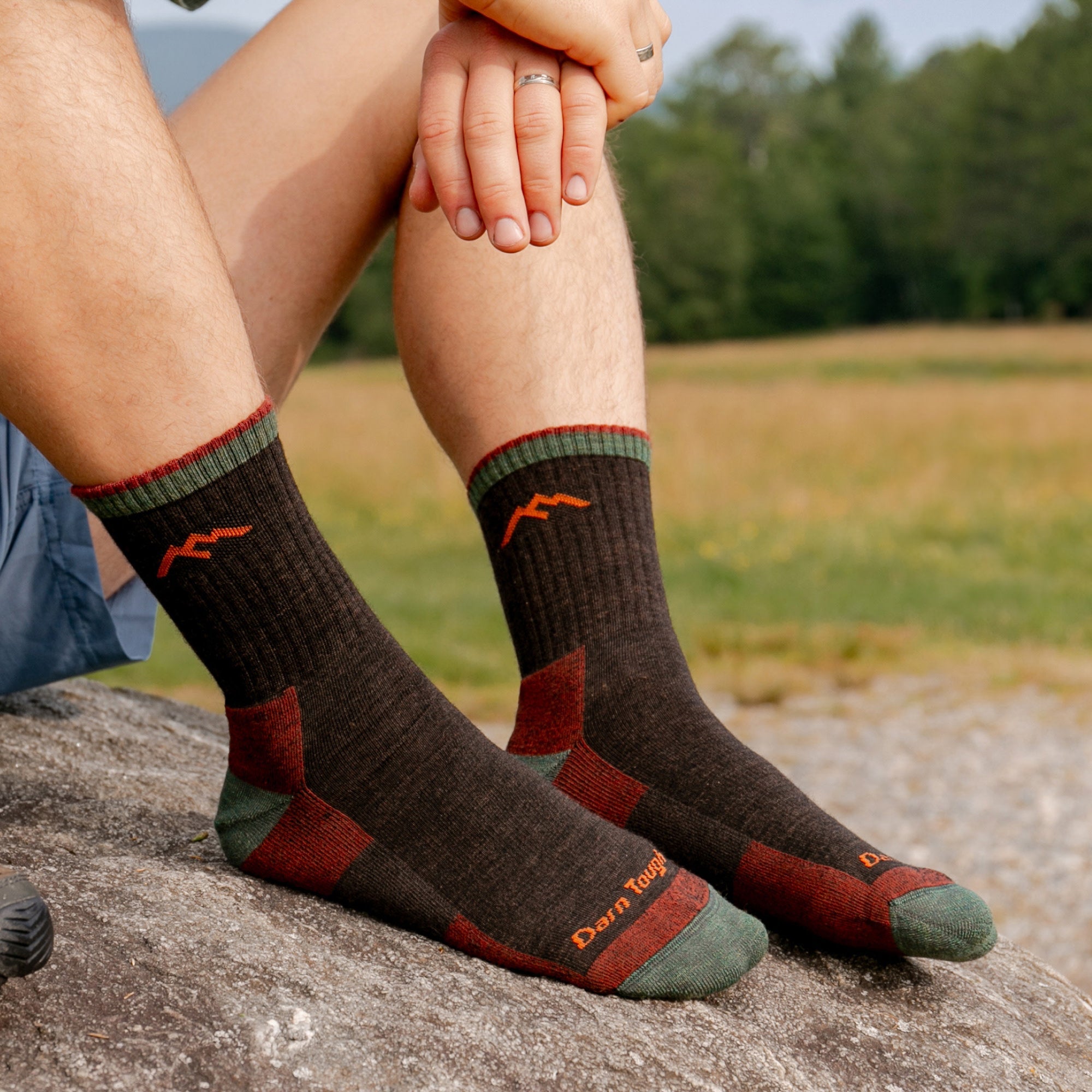 Darn Tough Hiker Micro Crew Wandersocken mit Dämpfung, Walnut