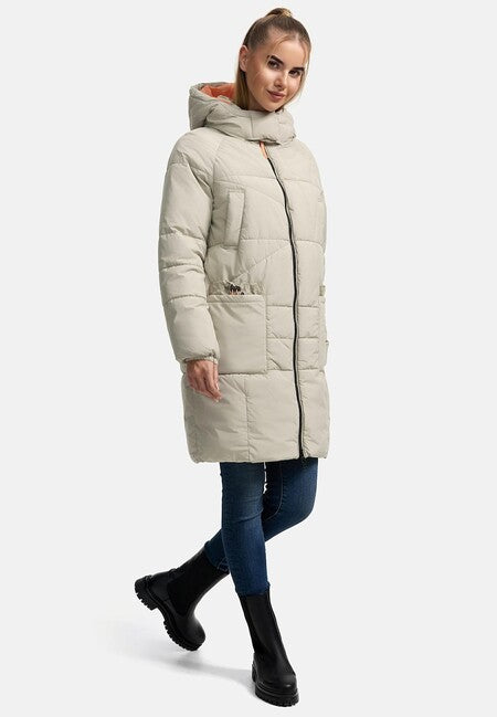 Navahoo Bliblablubb damen Winterjacke mit Kapuze pebble grey
