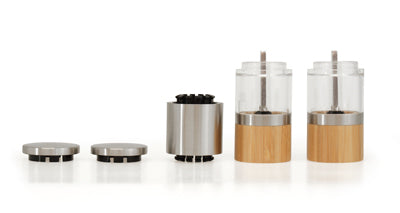 Origin Outdoors Bamboo Salz- und Pfefferstreuer aus Bambus