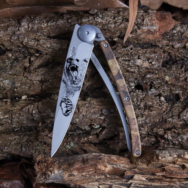 Deejo Tattoo camo schließmesser Grizzly