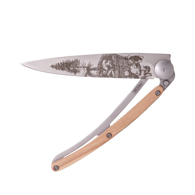 Deejo Tattoo wood schließmesser Mushroom