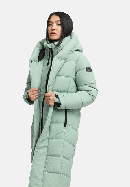 Navahoo ENGELSFEDER XIV damen Wintermantel, rauchiges Mint