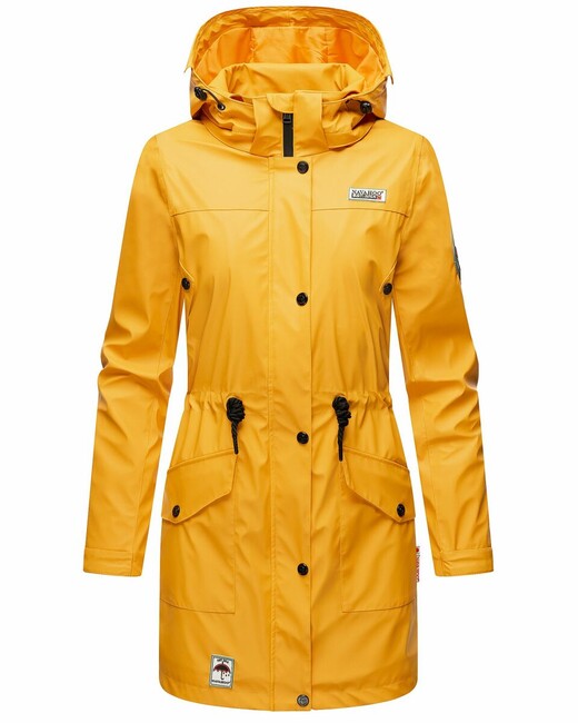 Navahoo Deike damen Winter Regenjacke mit Kapuze bernsteingelb