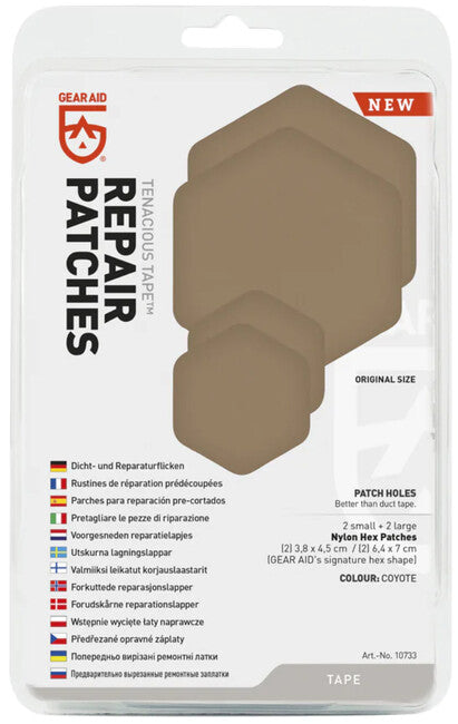 GearAid Tenacious Tape reparatur flicken kojote 4 stück