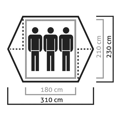 Salewa Denali Zelt für 3 Personen