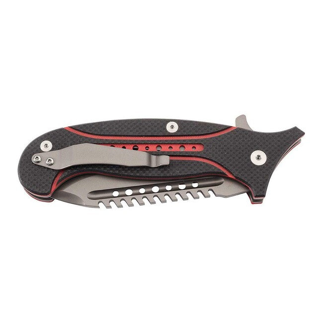 Herbertz TOP-Collection Einhandtaschenmesser 10cm, g10, kunststoff, schwarz-rot