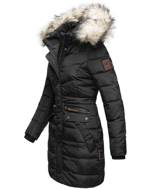 Navahoo Paula damen Winterparka mit Kapuze, schwarz