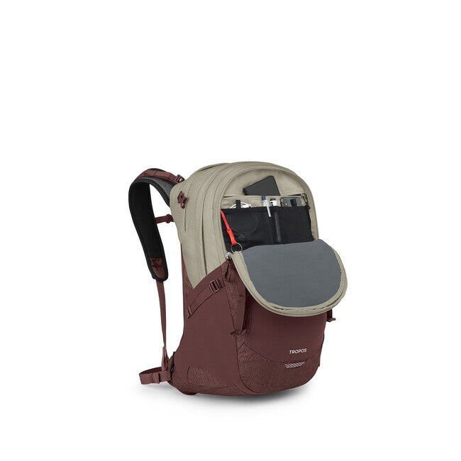 OSPREY Tropos stadtrucksack, sawdust tan/raisin red