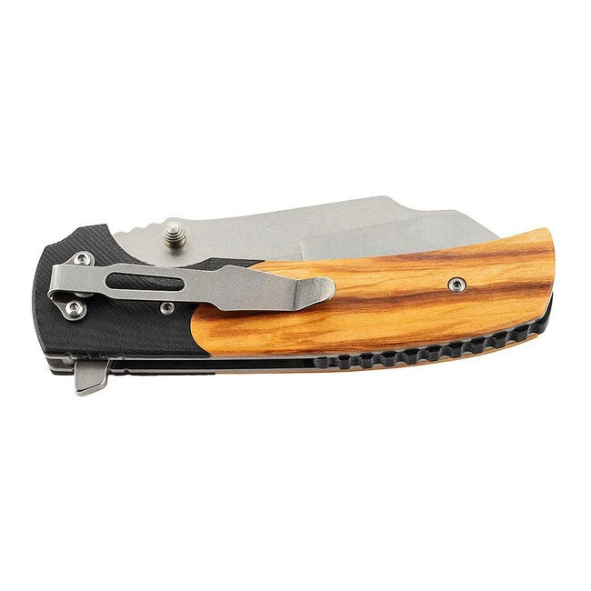Herbertz Einhandtaschenmesser 9cm G10 Eunymus Holz, schwarz