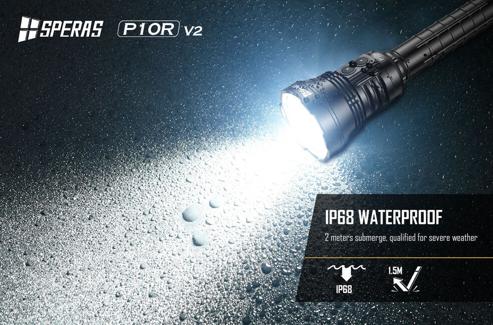 Speras P10R V2 Rechargeable LED Flashlight 10000LM