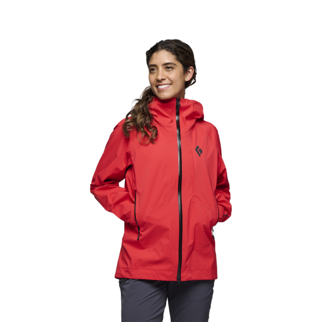 Black Diamond HighLine Stretch Shell damen-Regenjacke, korallenrot