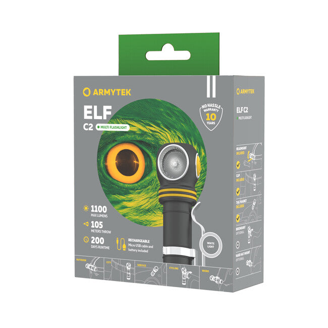 ArmyTek Elf C2 Studena weiß LED rucne svietidlo napajanie z akumulatora 1100 lm 4800 h 65 g