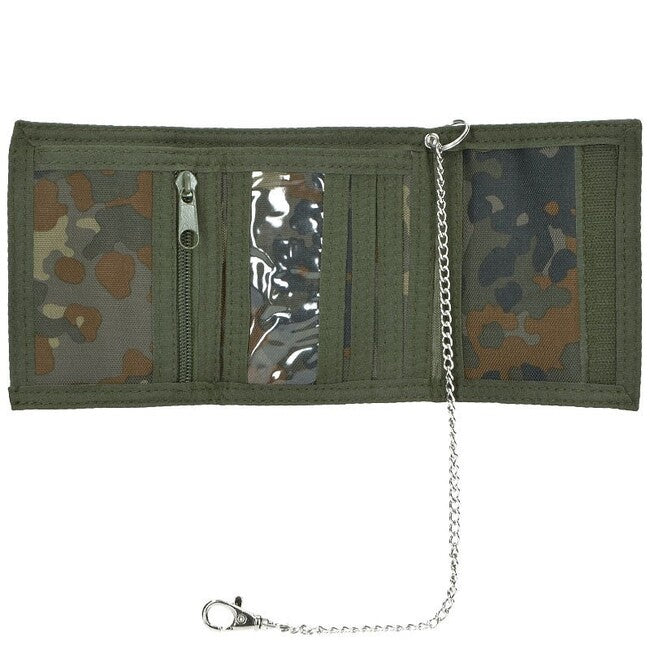Mil-Tec Geldbörse mit Sicherheitskette flecktarn