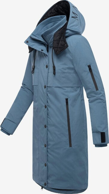 Marikoo Anoukaa damen Winterjacke mit Kapuze, dusty blue