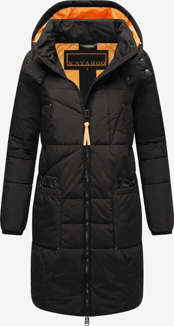 Navahoo Bliblablubb damen Winterjacke mit Kapuze, schwarz