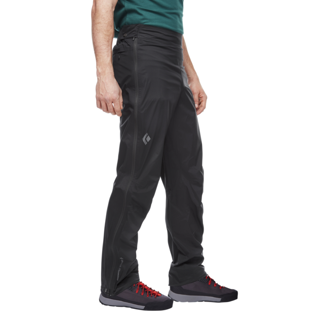 Black Diamond Men's Stormline Stretch Full Zip Regenhose, schwarz