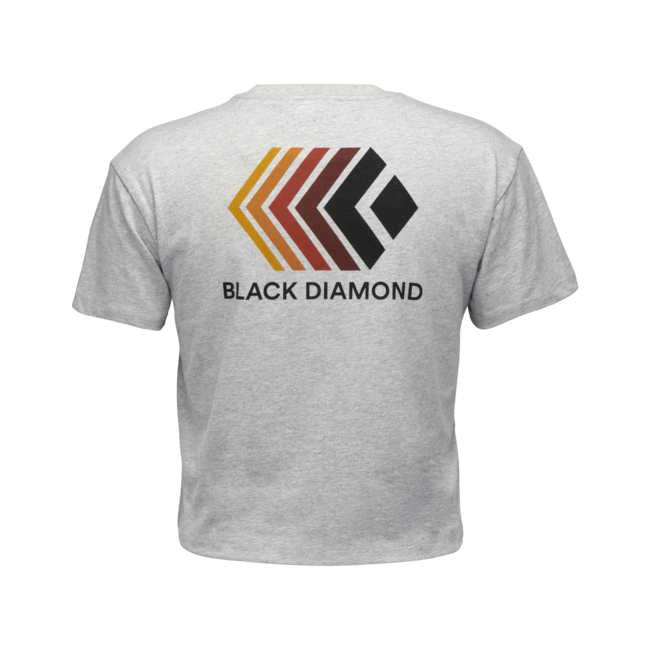 Black Diamond Faded damen-Kurzarm-T-shirt, Nickel Heather