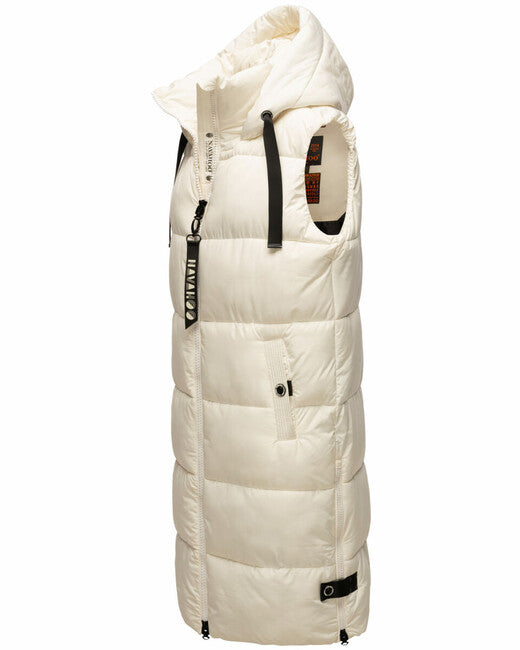 Navahoo Schnuffelchen damen lange Weste, offwhite