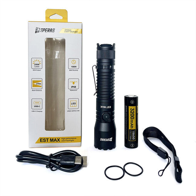 Speras EST Max 2500LM 279m Professionelle taktische taschenlampe