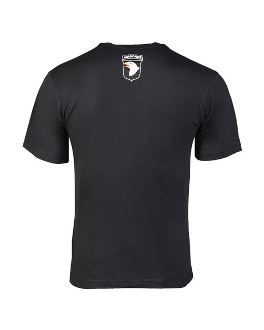 Mil-Tec 101 AIRBONE T-shirt kurzarm mit dem zeichen, schwarz