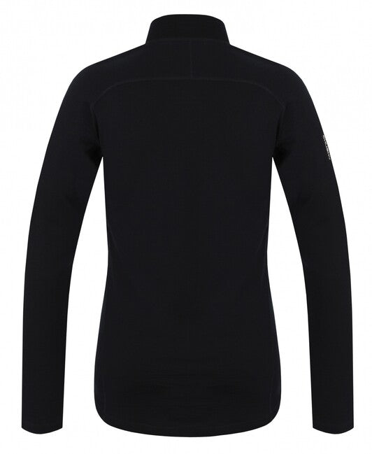 HUSKY Merow Zip damen thermo-shirt mit Reißverschluss, schwarz