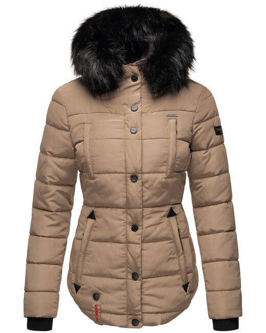 Marikoo LOTUSBLUTE damen-winterjacke, taupe