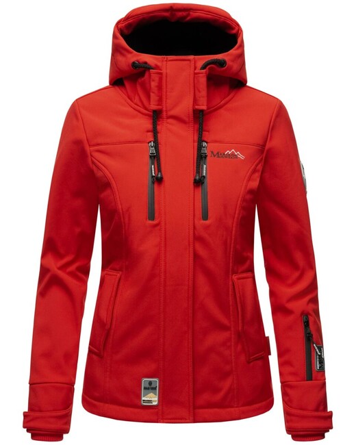 Marikoo Kleine ZICKE damen-übergangsjacke mit kapuze, rot
