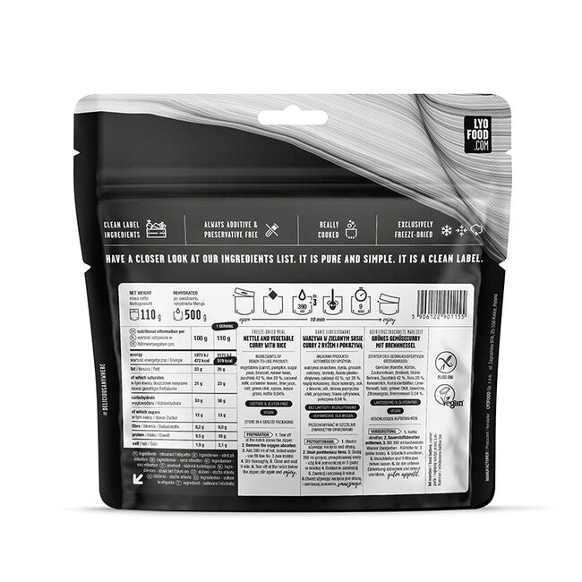 LYOfood Curry mit Brennnessel 500g