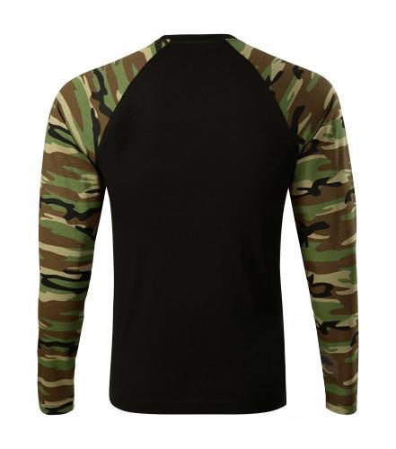 Malfini Camouflage langärmliges T-shirt, braun,160g/m2