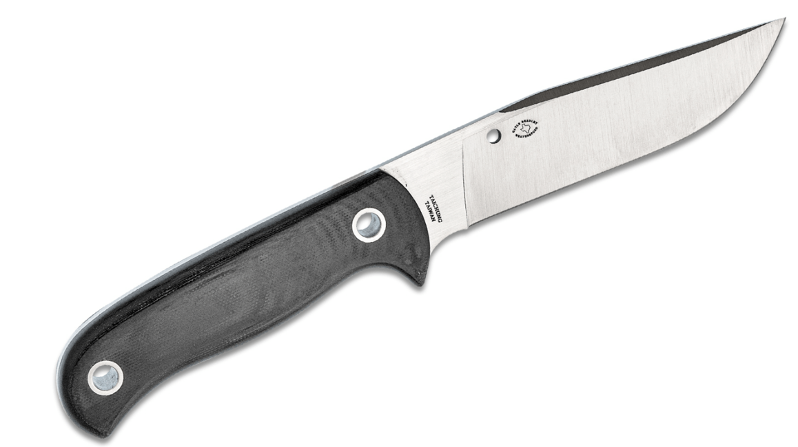Spyderco Bradley Bowie Messer mit feststehender Klinge 13 cm schwarz G10 Scheide