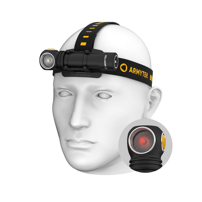 ArmyTek Wizard C2 WR Magnet White & Red LED Headlamp, Magnetic Mount, Battery Powered, 1100 lm, 3 h, 65 g
