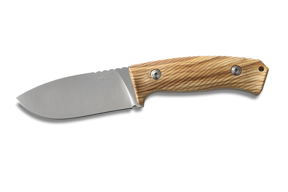 Lionsteel M3 UL Jagddolch mit Olivenholzgriff.