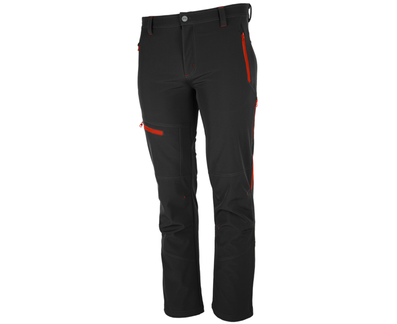 BENNON Softshell- Hose FORCE, schwarz/rot