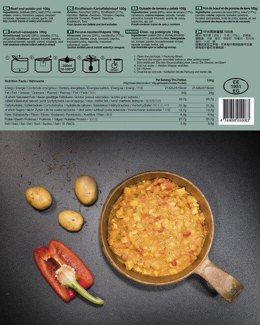 TACTICAL FOODPACK® Rindfleisch und Kartoffeln