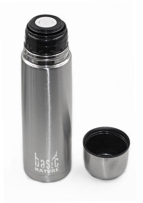 BasicNature Vakuumthermoskanne 0,5 l aus Edelstahl