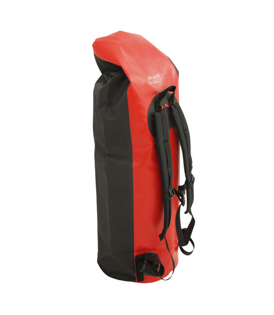 BasicNature Duffelbag Wasserdichter Rucksack Duffel Bag mit Rollverschluss 40 L, schwarz-rot