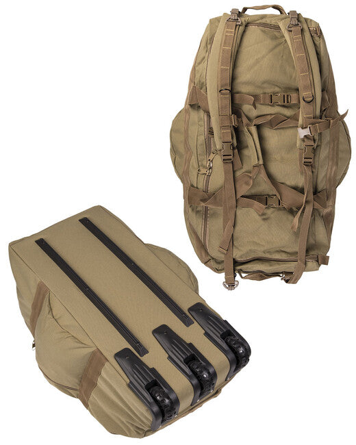 Mil-Tec tasche/Rucksack auf Rädern, coyote