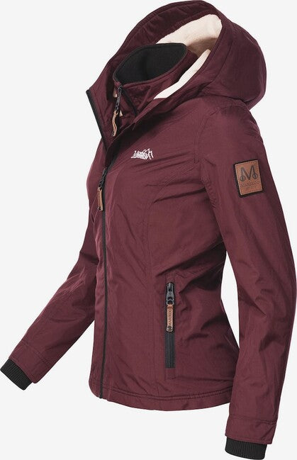 Marikoo damen Übergangsjacke mit Kapuze Erdbeere, bordeauxrot
