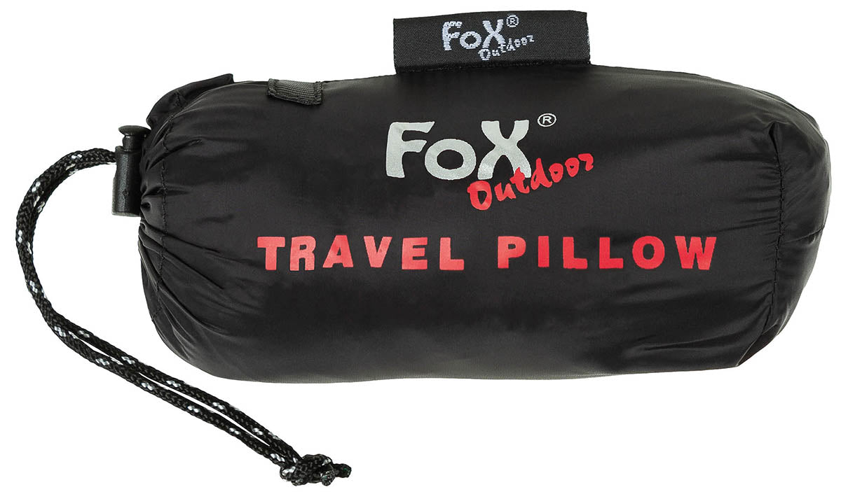 Fox Outdoor nafukovací cestovný vankúš, čierny