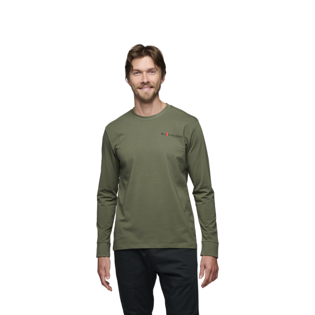 Black Diamond Heritage Wordmark herren langarm-T-shirt, tundra