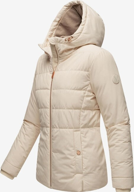 Marikoo Alemee damen Winterjacke mit Kapuze, creme