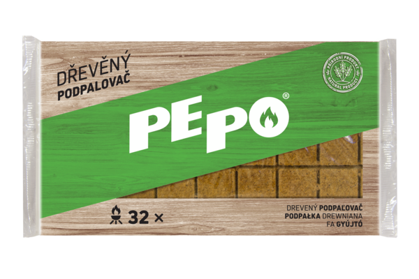PE-PO drevený podpaľovač 32 podpalov PEFC