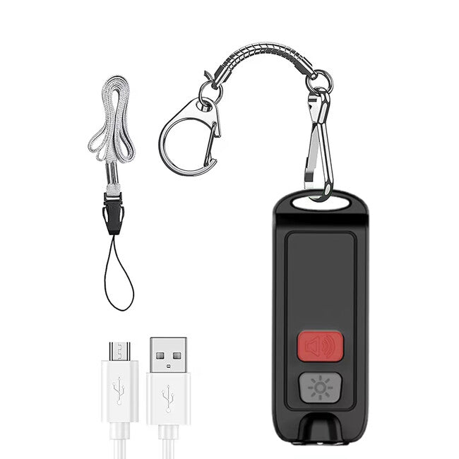W&G SHIELD SOS Personenalarm mit LED-Licht und Auslösetaste, weiß