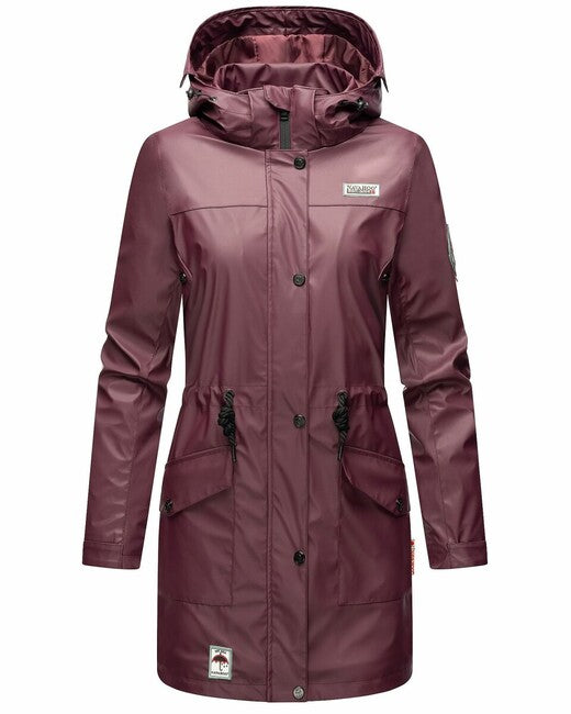 Navahoo Deike damen Winter Regenjacke mit Kapuze, Wein