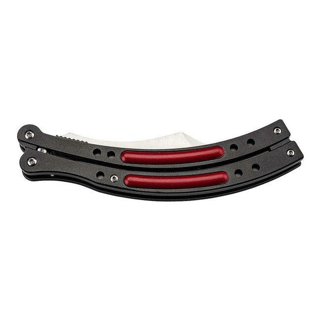 Herbertz taschenmesser 10,5cm, aluminium, schwarz-rot