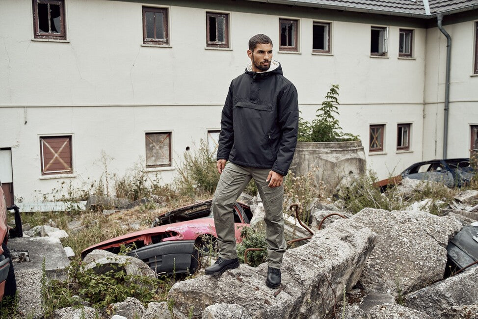 Brandit Windbreaker-jacke sherpa, schwarz