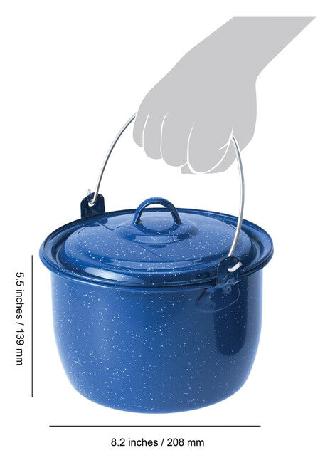 GSI Outdoors Convex Kettle Emaillierter Kessel 2.8 l, blau