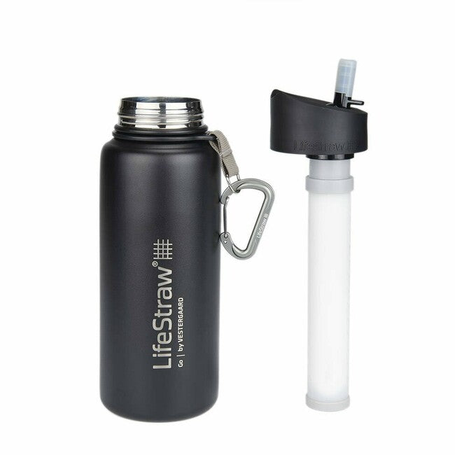 Lifestraw Go Edelstahl-Filterflasche 700ml, schwarz