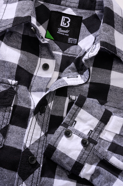 Brandit kindershirt mit langen Ärmeln, weiß schwarz