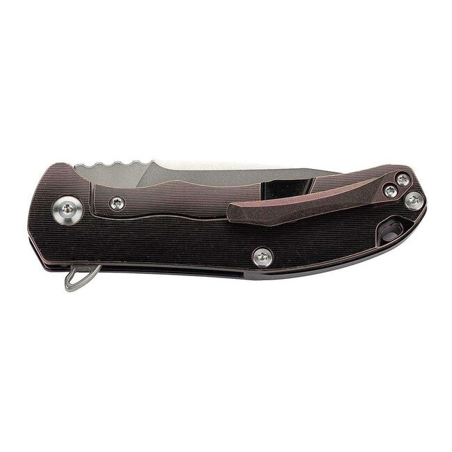 Herbertz Einhandtaschenmesser 7,5cm, titan, rot-braun